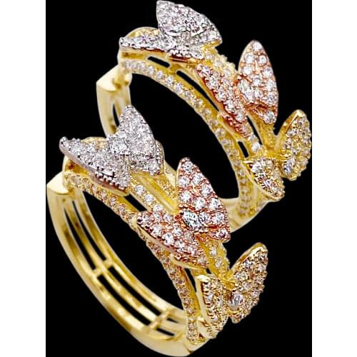 Lanyika Fashion Jewelry Romance Distinctive Vivid Butterfly Micro Plated Party Romantic Earrings Banquet Daily Best Gift