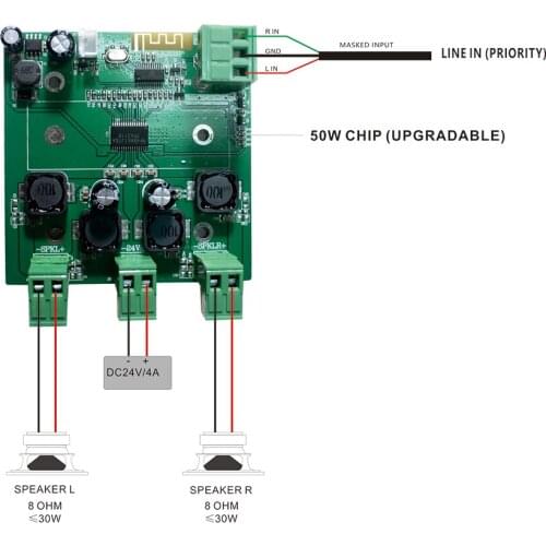 Ben & Fellows Voicewell 50W Chip PCB For 8 Ohm 30W Speaker
