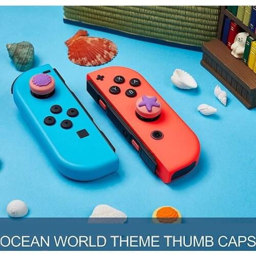 Soft Starfish Shell Thumb Stick Grip Cap Joystick Protective Cover for Nintend Switch NS Lite Joy-con Controller Thumbstick Case
