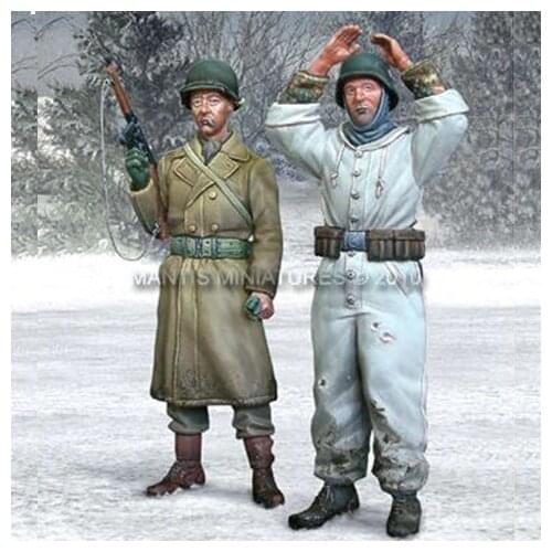 1/35 surrender Resin kit soldiers GK Military theme of WWII Scene combination Uncoated No colour