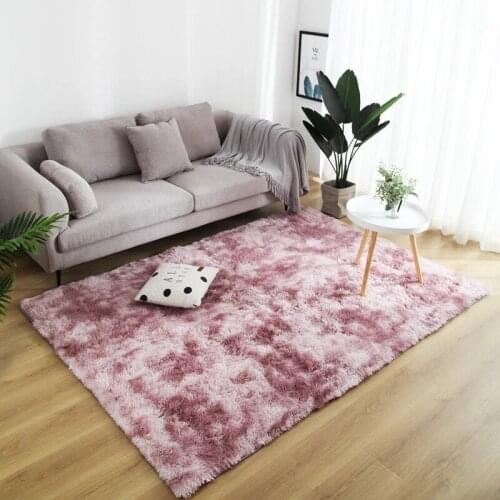 Nordic tie-dye carpet living room coffee table bedroom bedside rug thickness 4 cm floor mat washable easy to care carpet