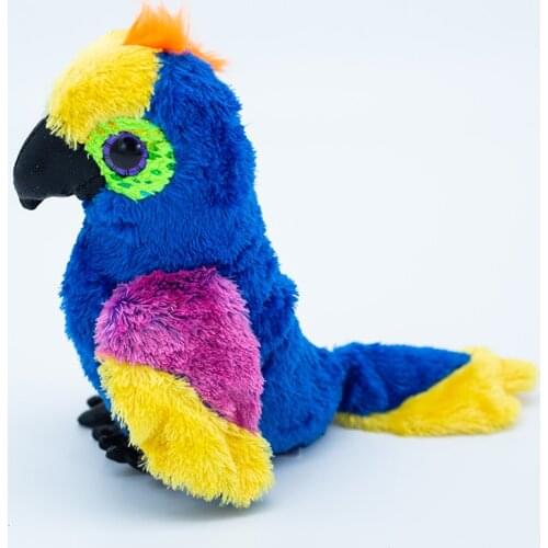 New 6" 15cm Ty Big Eyes Pea Velvet Color parrot Animal Bird Toy Collectible Boy Girl Birthday Christmas Gift