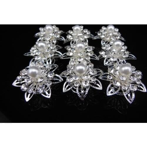30 PCS New White Pearl Crystal Wedding Bride Prom Hair Twists Spins Pins Hair Clip SP-91