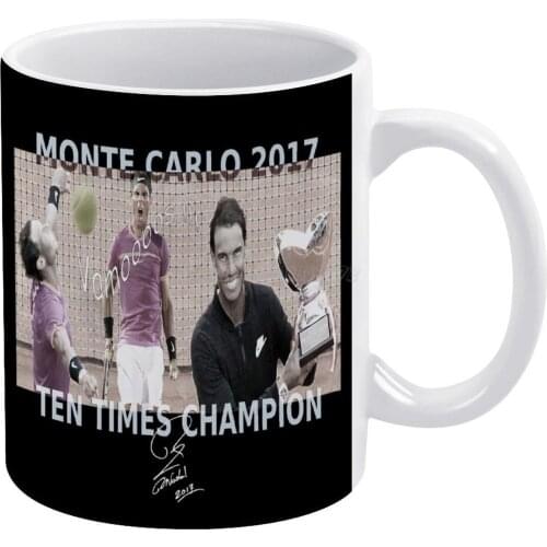 ¡Sobresaliente , Rafa! White Mug White Ceramic Tea Cup Birthday Gift Milk Cups and Mugs Rafa Nadal Rafael 1 Ten Tenth 217 Monte