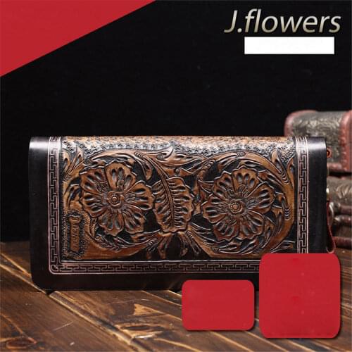 Original JFLOWERS Wallet JFA002 High Quality Handmade Hand-drawn Purse Durable Convenience Moneybag Made by Top Layer Leather
