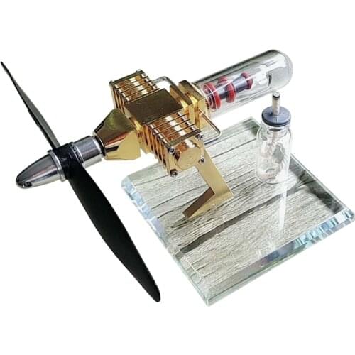 Propeller aircraft Head shape of Pocket Toy model of Stirling Engine for the development of Intelligence Model DIY Toy Gift for