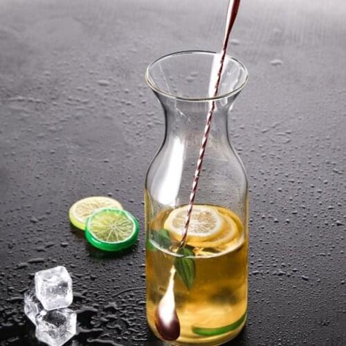 Stainless Steel Spiral Long Handle Mixing Stir Cocktail Spoon Cocktail Stir Bar Teardrop Bar Bar Spoon Bar Bartender Tool