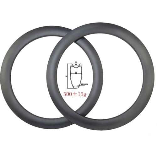 Light 700c Road bicycle 60mm carbon rim Tubeless disc brake 25mm wide front 20H rear 24H UD matte carbone fiber Road bike wheels