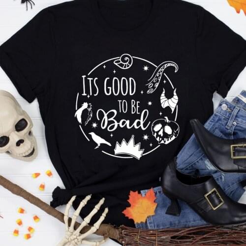 Its Good To Be Bad T-shirt Funny Halloween Bad Witch Tshirt Aesthetic Witchy Woman Graphic Tee Shirt Top