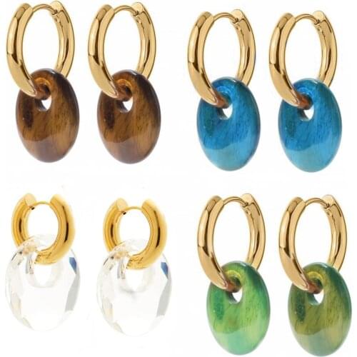 Timeless pearly wholesale DIY natural stone bead big hole move Mismatched earrings for women Dropshipping Accessories jewelry