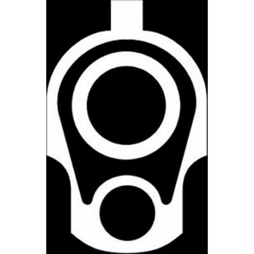 1911 .45 Barrel Pistol Ammo Window Decal Truck Sticker