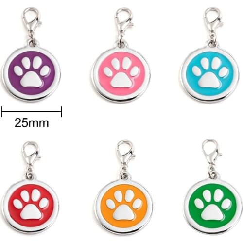 2 PCs Zinc Based Alloy Pet Memorial Knitting Stitch Markers Silver Color Dog Paw Pattern Knitting Tools