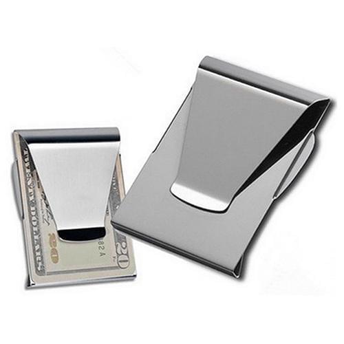 2019 tainless Steel Slim Money Clip Wallet With ID Card Folder Double Sided Multipurpose Pocket Dollar Cash Clip Clamp Holder