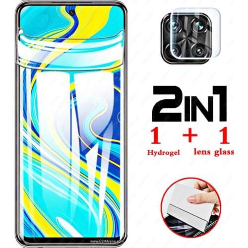 2IN1 Soft Hydrogel Film For xiaomi Redmi Note 9s Front+Lens Screen Cover Protector on xiomi Redmy note9s note 9 s lens glass