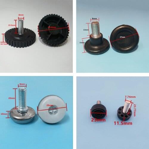 4-12Pcs M5.7 M7.7 M8 Screw Shaped Chair Legs Mats Adjustable Foot Mats Furnitur Table Feet Screws Anti-slip Foot Pads