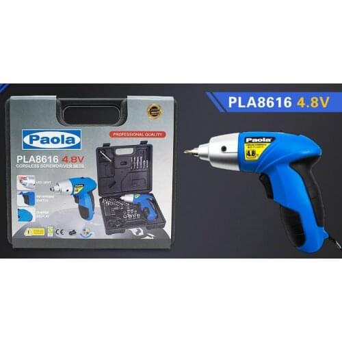 4.8V cordless electric screwdriver set, rechargeable hand screwdriver with LED light