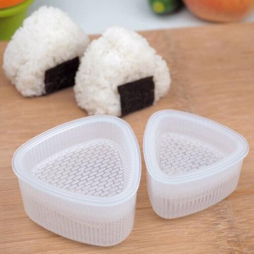 4 Pieces Triangle Sushi Mold, Sushi Mold Rice Mold DIY Tool, White