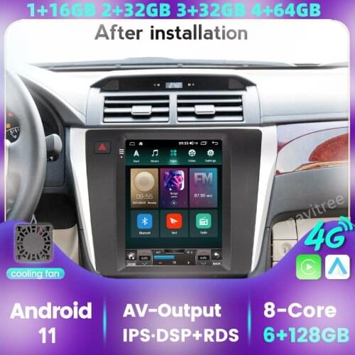 Tesla Screen 6G+128G Android 11 DSP For Toyota Camry 8 50 55 2014-2017 Car Radio Multimedia Video Player GPS RDS 2 Din Dvd No CD