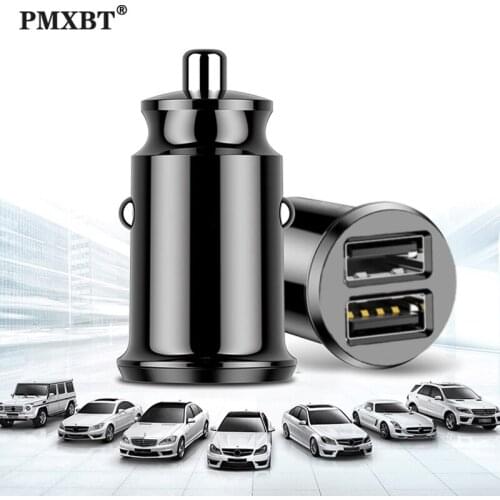 Dual Usb Car Charger Mobile Phone Mini Charge Adapter For iphone 11 12 X Huawei Xiaomi Redmi 2 USB Charger in Car Quick Charging