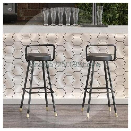 Bar Chair Modern Simple Home Back High Stool Bar Stool Bar Chair Coffee Jewelry Shop Front Desk Chair Creativity