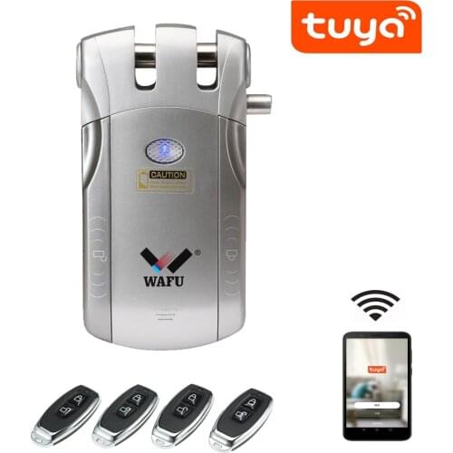 Tuya WiFi Wireless smart Remote Control Electric Lock Invisible Keyless Entry Door Lock For Indoor Home Office