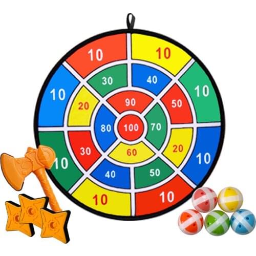 Safety Sticky Ball Target Darts Toy Childrens Target Toy Kids Toys Cartoon Sticky ball Cloth Quality Dartboard Sets