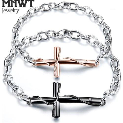 MNWT Heart Star Lovers Bracelets Romantic Color Full Steel Link Chain Fashion Women Men Jewelry Cross Wristband