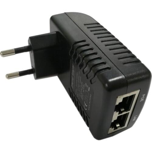 CCTV Security 24V24W PoE power adapter EU Plug POE Injector Ethernet Adapter for IP Camera VOIP Phone PoE Power Supply