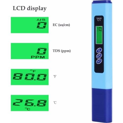 New 3 in 1 Digital EC meter Tester EC-936 TDS Tester Temp Meter pen Conductivity Water Quality Measurement Tool OPP Bag