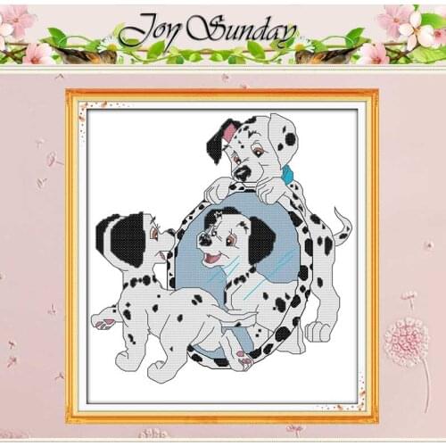 Dalmatians dogs animals counted Cross Stitch 11CT printed 14CT Cross Stitch Sets Chinese Cross-stitch Kits Embroidery Needlework