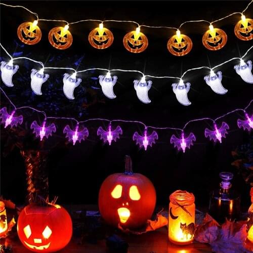 Outdoor Halloween Decorations Lights Pumpkin Spider Bat Ghost String Light for Indoor/Outdoor Halloween,Holiday Party Decoration