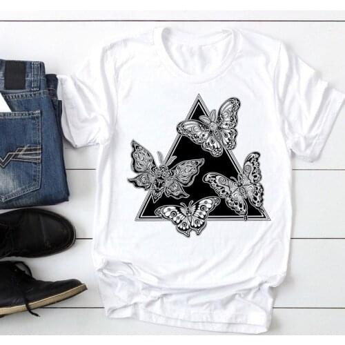 Clothes T-Shirt Women Short Sleeve Floral Butterfly New Trend Fashion Cartoon Summer Lady Print Tee Graphic T Top Female Tshirts