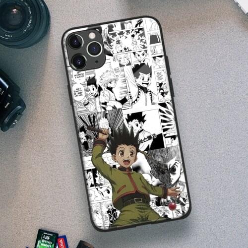 Gon Freecss Hunter X Hunter Anime Soft TPU Glass Phone Case for IPhone SE 6s 7 8 Plus X Xr Xs 11 12 Mini Pro Max Samsung