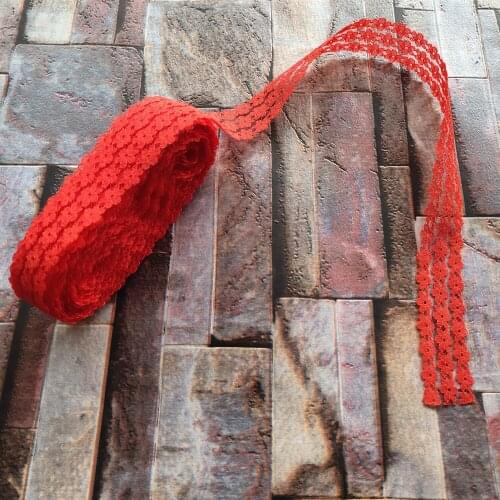 Hot sales! Wholesale 10 yards 25mm wide Red lace ribbon lace embroidery lace for clothing/bag/wedding/Decoration/Scrapbooking