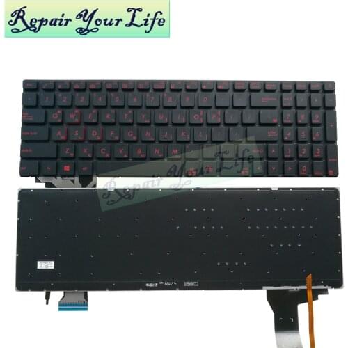 GL552V Laptop keyboard for ASUS GL552VL GL552VW GL552VX GL552JX KR Korean black with red keys backlight New 0KNB0-662GKO00