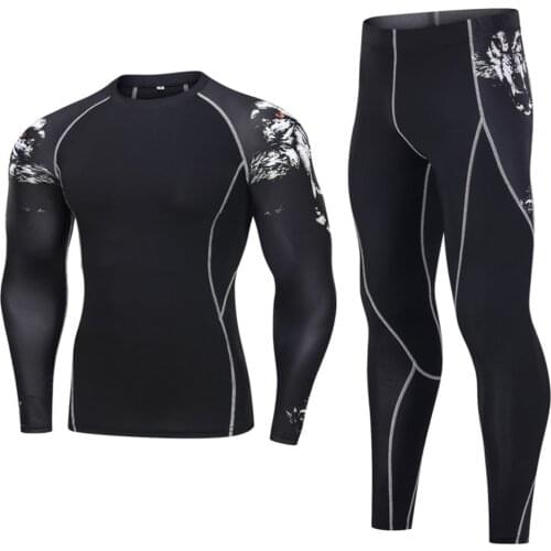Motorcycle Jacket Quick Dry Breather Base Layer Suit Moto Motorbike Compression Sport Running Set Tight Long Sleeve Top + Pants