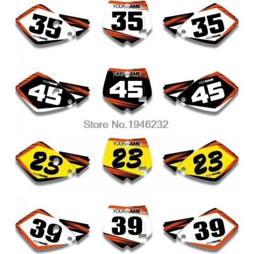 NICECNC Custom Number Plate Background Graphics Sticker & Decal For KTM SX 65 2002 2003 2004 2005 2006 2007 2008