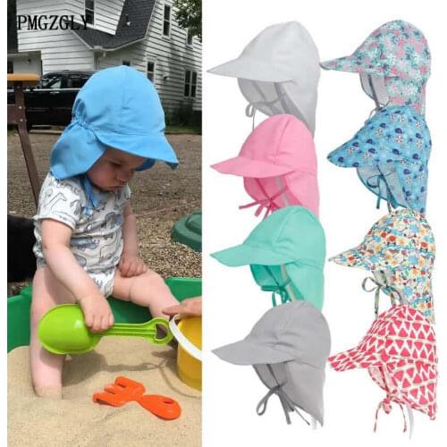 New Style Baby Boys Girls Caps Sun Protection Swim Hat Children Sunscreen Hat Outdoors Cap Ultraviolet Headwear Baby Sunhats