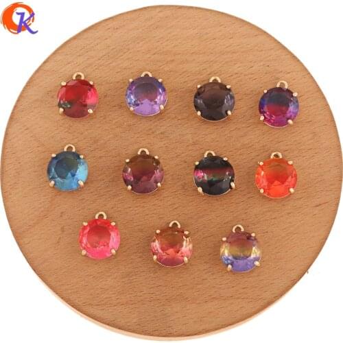 Cordial Design 40Pcs 12*14MM Jewelry Accessories/Crystal Charms/Round Shape/Hand Made/Earring Findings/DIY Making/Pendant