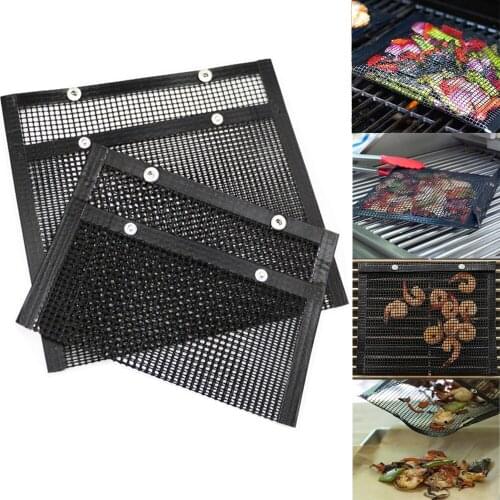 Non-stick Mesh Grilling Bag Reusable BBQ Bags Heat-Resistant Outdoor Barbecue Picnic Tools Food Storage Bag Kitchen Accessories