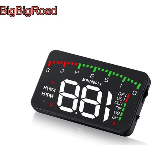 BigBigRoad Car Hud Display Windshield Projector Alarm System For Maserati GranCabrio GranTurismo Ghibli Levante Quattroporte