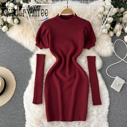 SKyddr AnYoo Summer Knitted Dresses