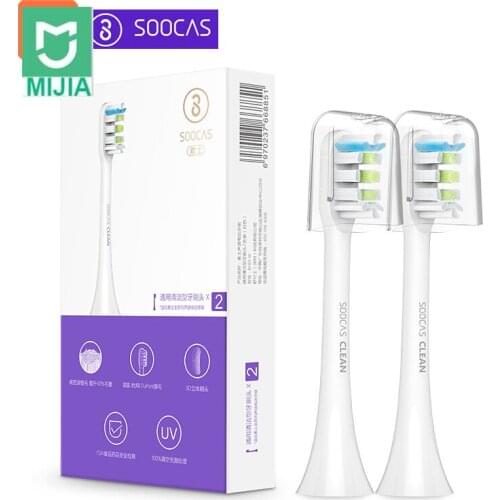 2PCS Xiaomi Soocas X3 X1 Replacement Electric Toothbrush Head For SOOCARE X3 Brush Head Replacement Brush Head Pink Black White