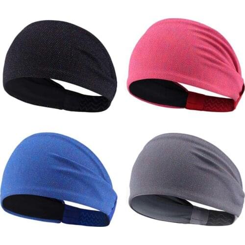 4 Colors Unisex Stretchy Sweatbands Headbands Tenis Sports Multi-function Athletic Breathable Fitness Antiperspirant Bands