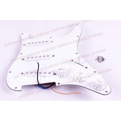 ST electric Guitar Pickguard White Loaded Pickguard pickups Switch Knobs