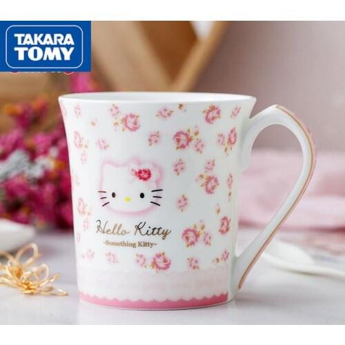 TAKARA TOMY Fashion Ceramic Cute Cartoon Hello Kitty Mug Home Office Water Cup Coffee Cup Milk Cup Collection Cup