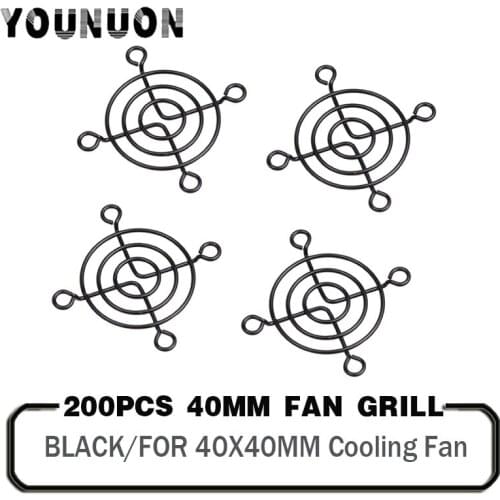 200 Pieces 40mm Fan Grills 4cm Metal Wire Finger Protector Guard PC DC Fan for 4007/4010/4020/4025 Cooling Fan
