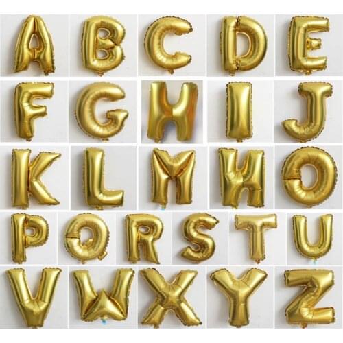 16inch Letter Shaped Balloon Air Balloon Foil Inflatable Party Name Balloons Decor