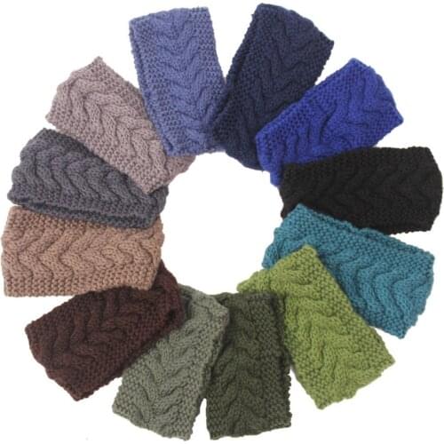 Knit Headbands Winter Ear Warmers Elastic Turban Head Wraps and Crochet Hair Band Hair Scrunchies Scarves for Women Girls