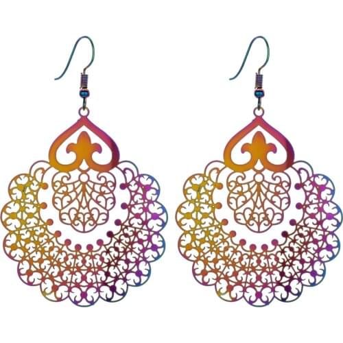 High quality fashion long fringed stainless steel earrings for women / girls sweet romantic vintage jewelry earrings ER-390